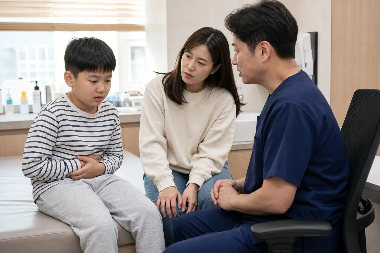 초등학생 복통, 흔한 원인과 응급실에 가야 하는 증상은?